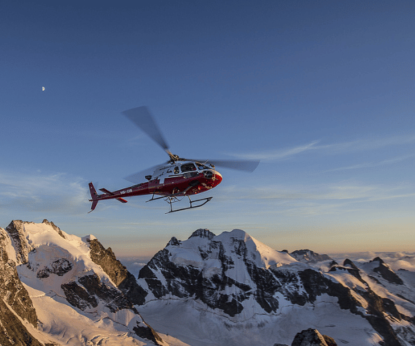 Helicopter over St. Moritz